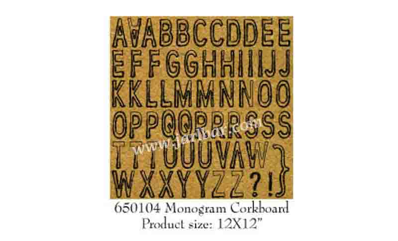 650104 Monogram Corkboard