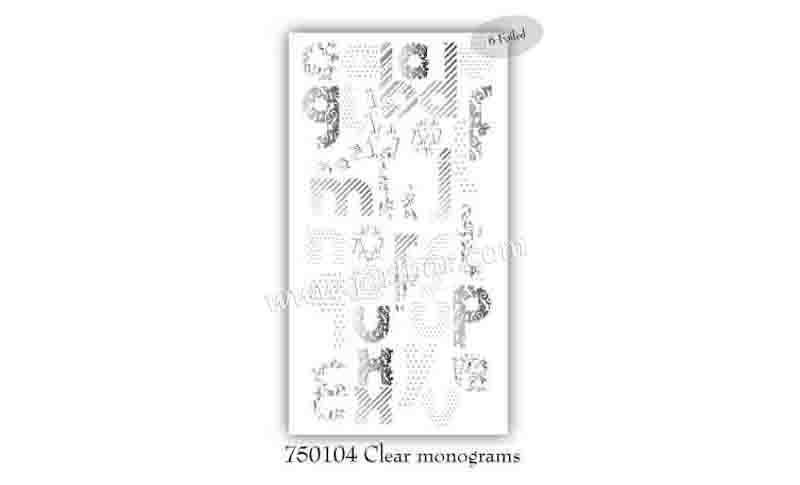750104 Clear monograms