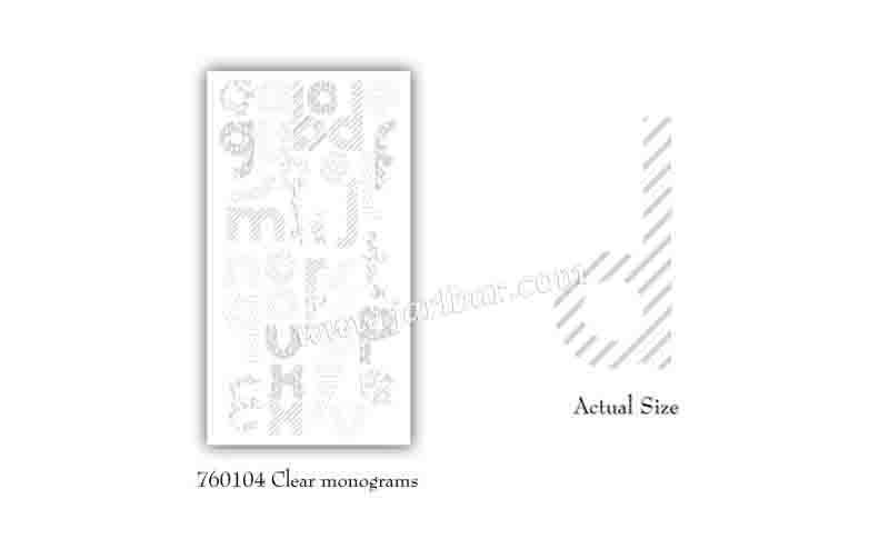 760104 Clear monograms