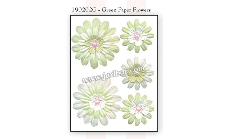 190202G-green paper flowers